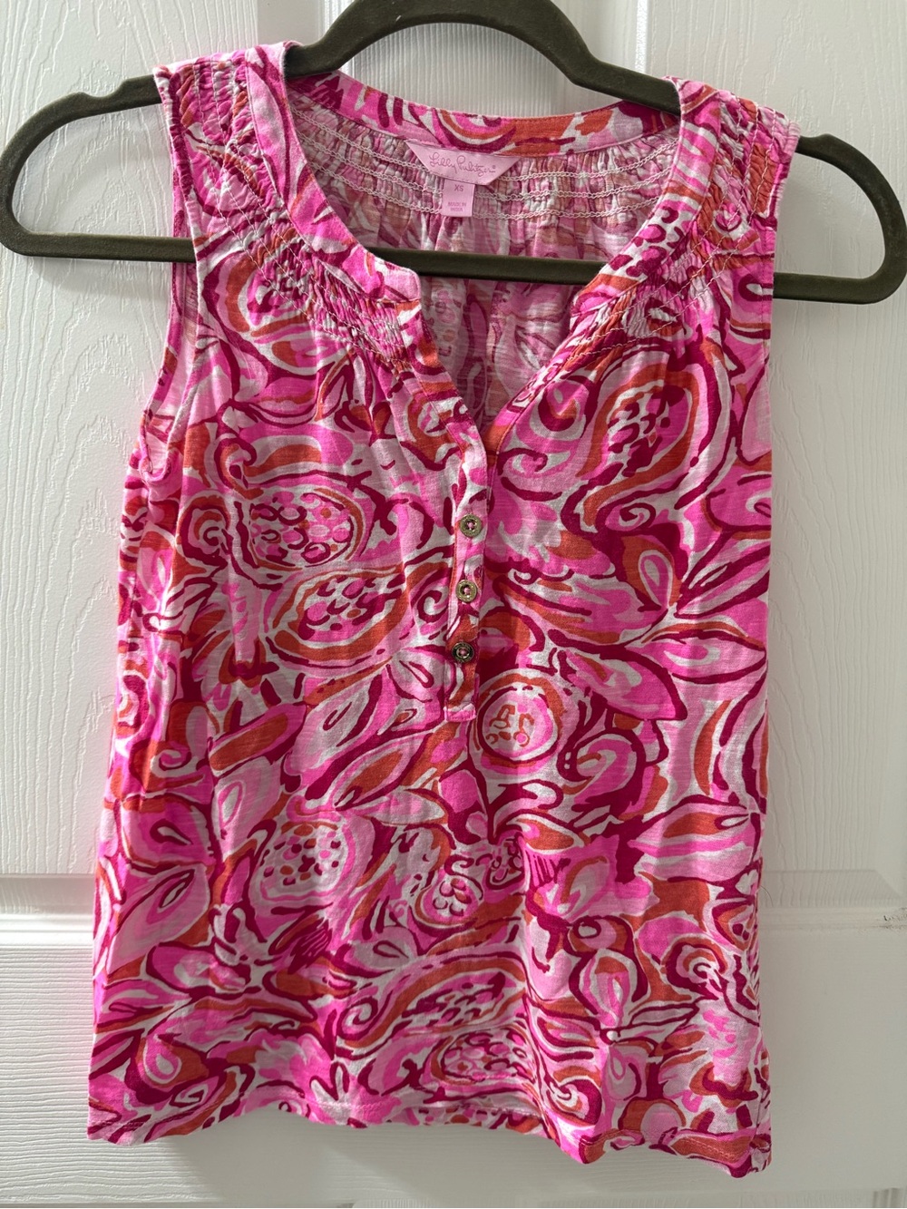 Lilly Pulitzer pink  Patterned Sleeveless Women's Top